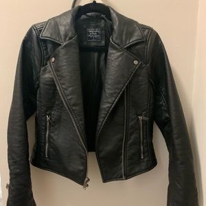 Faux Leather Moto Jacket